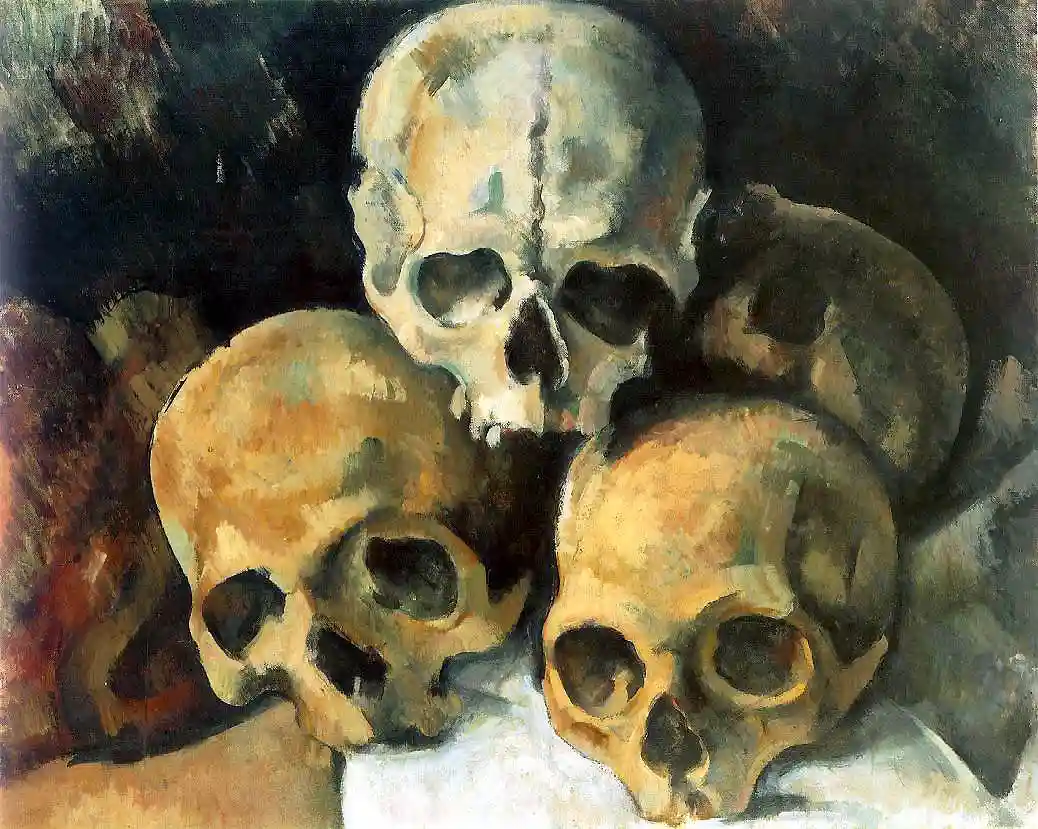 Paul Cézanne - Pyramid of Skulls (1901); 'For me, life has begun to be deathly monotonous'
